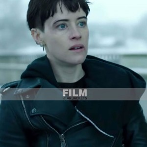 THE GIRL IN THE SPIDER'S WEB CLAIRE FOY LEATHER JACKET